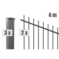 Steigungszaun Design BASEL (H x L) 1500 mm x 4 m in Metall-feinstruktur