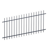Steigungszaun Design BASEL (H x L) 1500 mm x 4 m in Metall-feinstruktur