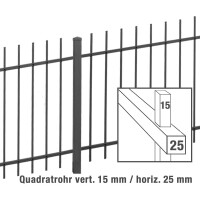 Steigungszaun Design BASEL (H x L) 1500 mm x 4 m in Metall-feinstruktur
