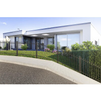 Steigungszaun Design BASEL (H x L) 1200 mm x 4 m in Metall-feinstruktur