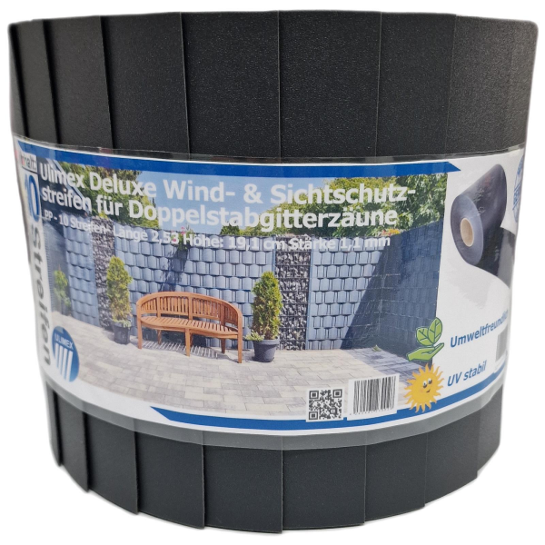 Ulimex Deluxe Wind- und Sichtschutzstreifen 1,1 mm, Streifenl&auml;nge:2530 mm