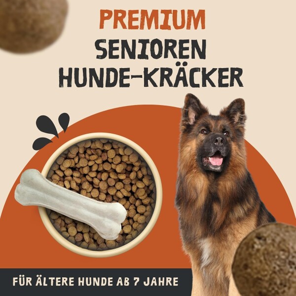 15 Kg Trockenfutter fr ltere Hunde mit Getreide und Fleisch, 35,99