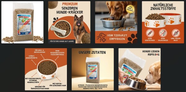 15 Kg Trockenfutter fr ltere Hunde mit Getreide und Fleisch, 35,99