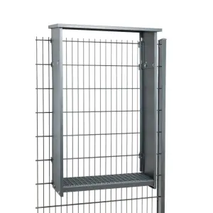 Kaminholzregal Stabgitterzaun Moosgrün RAL 6005