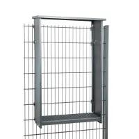 Kaminholzregal Stabgitterzaun Moosgrün RAL 6005