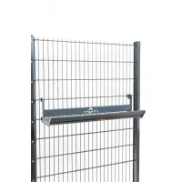 Outdoor-Regal Stabgitterzaun Steingrau RAL 7030
