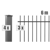 Schmuckzaun Design Zürich 6 m ( H x B ) 1200 x 1910 mm Eisenglimmer