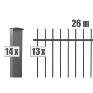 Schmuckzaun Design Zürich 26 m ( H x B ) 900 x 1910 mm Eisenglimmer