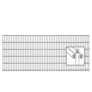 Doppelstabgitter Design Max (H x L) 1830 mm x 10 m RAL7016