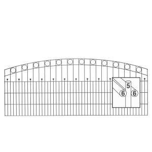 Schmuckzaun Residenz WIEN ( H x L ) 830 mm x 12,5 m Anthrazitgrau