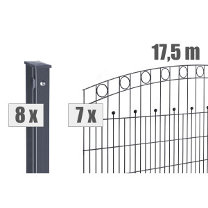 Schmuckzaun Residenz WIEN ( H x L ) 1230 mm x 17,5 m Anthrazitgrau