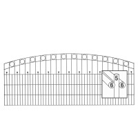 Schmuckzaun Residenz WIEN ( H x L ) 1230 mm x 17,5 m Anthrazitgrau