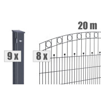 Schmuckzaun Residenz WIEN ( H x L ) 1430 mm x 20 m Anthrazitgrau