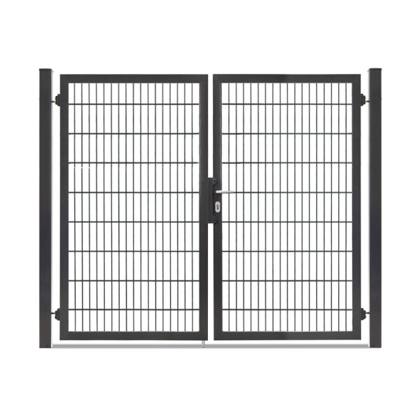 Flügeltor Max und Moritz - Vario Plus S - 2-flüglig ( H x B ) 1800 x 2140 mm Anthrazitgrau