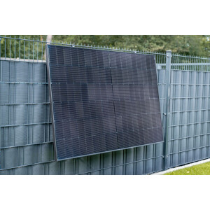 WATTSTONE ZaunPV Solaranlage Fertig Set zur Zaunbefestigung Plug and Play