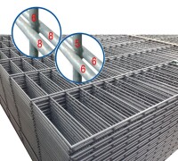 ABHOLER Profi Zaunset in Anthrazit - Doppelstabmatten inkl. 