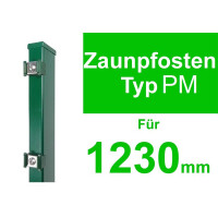 Zaunpfosten 60 x 40 mm Typ PM Ohne Halteplättchen und Schrauben RAL 7016 anthrazit 1700 - 1230 mm