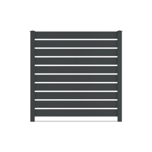 VIDUAL line 150 D10 ALU Zaunpaket mit Pfosten (L x H) 9,04 m x 1600 mm Anthrazit