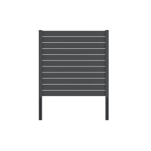 VIDUAL line 150 D10 ALU Zaunpaket mit Pfosten (L x H) 9,04 m x 1600 mm Anthrazit