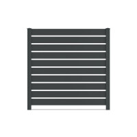 VIDUAL line 150 D10 ALU Zaunpaket mit Pfosten (L x H) 9,04 m x 1600 mm Anthrazit