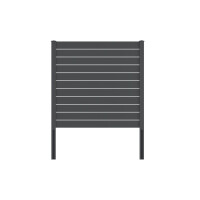 VIDUAL line 150 D10 ALU Zaunpaket mit Pfosten (L x H) 9,04 m x 1600 mm Anthrazit