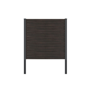 VIDUAL Rhombus-Profil pure 100 Aluminiumfüllung mit Pfosten und Fußplatte (L x H) 21,57 m x 1200 mm in DARK OAK