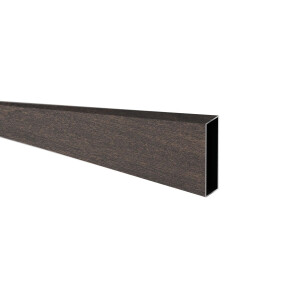VIDUAL Rhombus-Profil pure 100 Aluminiumfüllung mit Pfosten und Fußplatte (L x H) 21,57 m x 1200 mm in DARK OAK
