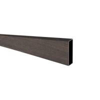 VIDUAL Rhombus-Profil pure 100 Aluminiumfüllung mit Pfosten und Fußplatte (L x H) 21,57 m x 1200 mm in DARK OAK