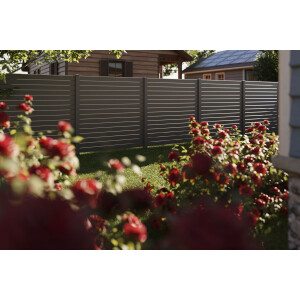 VIDUAL Rhombus-Profil pure 100 Aluminiumfüllung mit Pfosten (L x H) 14,41 m x 1600 mm in Anthrazit