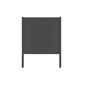 VIDUAL Rhombus-Profil pure 100 Aluminiumfüllung mit Pfosten (L x H) 14,41 m x 1600 mm in Anthrazit