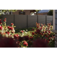 VIDUAL Rhombus-Profil pure 100 Aluminiumfüllung mit Pfosten (L x H) 14,41 m x 1600 mm in Anthrazit