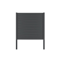 VIDUAL Rhombus-Profil pure 100 Aluminiumfüllung mit Pfosten (L x H) 14,41 m x 1600 mm in Anthrazit