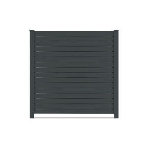 VIDUAL Rhombus-Profil pure 100 Aluminiumfüllung mit Pfosten und Fußplatte (L x H) 10,83 m x 1400 mm in Anthrazit