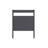 VIDUAL Klick-Profil snap 140 Aluminiumfüllung mit Pfosten (L x H) 1,88 m x 1200 mm Anthrazit