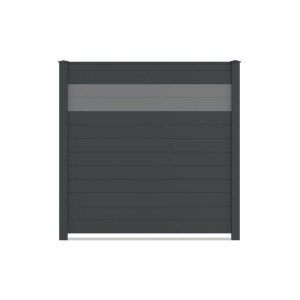 VIDUAL Klick-Profil snap 140 Aluminiumfüllung mit Pfosten (L x H) 9,04 m x 1000 mm LIGHT OAK