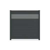 VIDUAL Klick-Profil snap 140 Aluminiumfüllung mit Pfosten (L x H) 9,04 m x 1000 mm LIGHT OAK