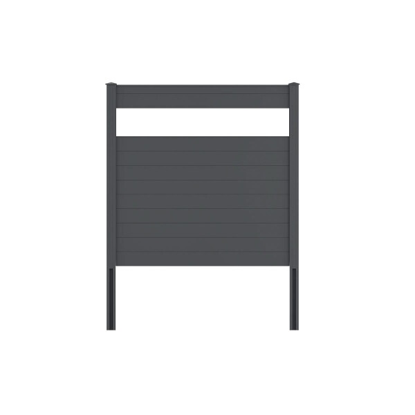 VIDUAL Klick-Profil snap 140 Aluminiumfüllung mit Pfosten (L x H) 10,83 m x 1800 mm Anthrazit