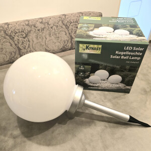 Solar Leuchtkugel LED Ø30cm Wetterfest IP44 inkl. Erdspieß