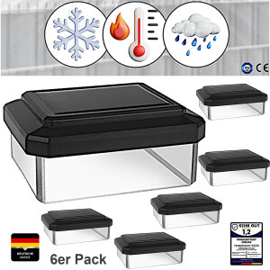 6er Pack Pfostenleuchte 6040 LED Solar Zaunleuchte