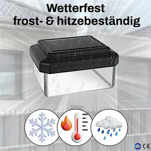 6er Pack Pfostenleuchte 6040 LED Solar Zaunleuchte