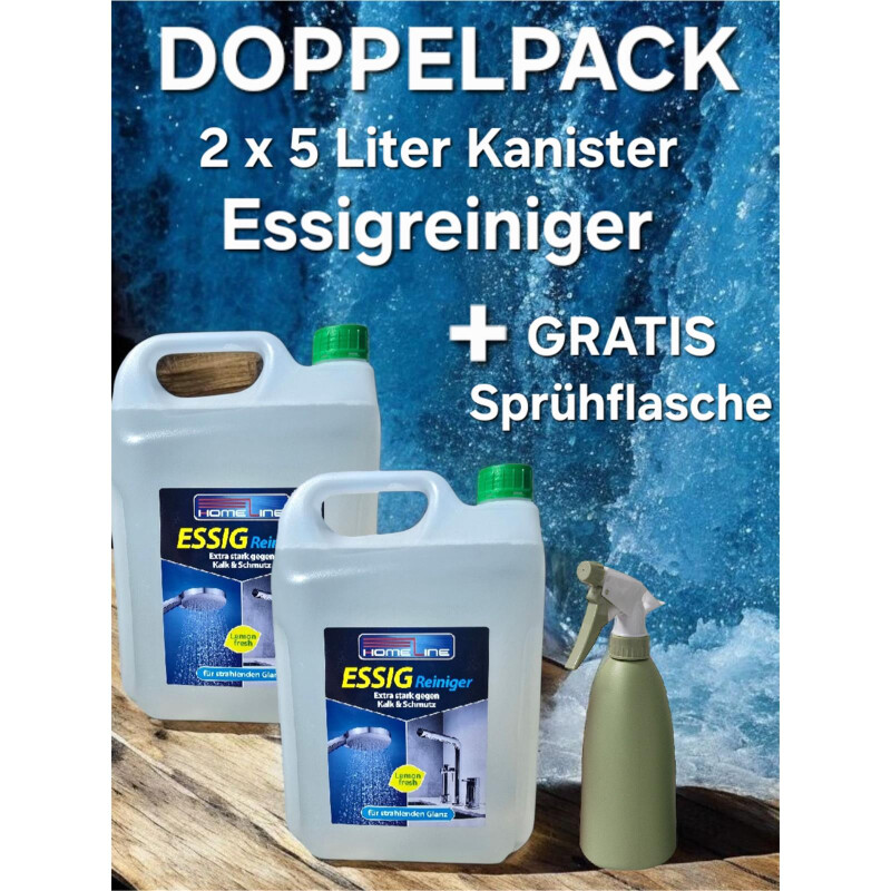 KOSTENLOSE Sprühflasche Essigreiniger 2x 5L Lemon...
