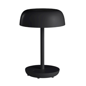 Tischlampe Solar LED 29 cm schwere Ausführung in modernem schwarz matt