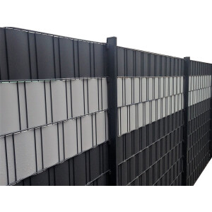 50 Meter Rolle stabiler Sichtschutz RAL 9005 Schwarz 1,1 mm Sichtschutzstreifen 2,52 Meter