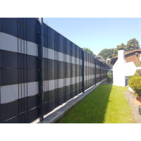 50 Meter Rolle stabiler Sichtschutz RAL 9005 Schwarz 1,1 mm Sichtschutzstreifen 2,52 Meter