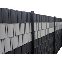 50 Meter Rolle stabiler Sichtschutz RAL 9005 Schwarz 1,1 mm Sichtschutzstreifen 2,52 Meter