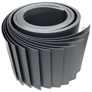 Preishit 6 für 5 Rollen mit 10 Stück Wind- und Sichtschutzstreifen Anthrazit RAL 7016 stabile 1,1 mm, Streifenlänge: 2530 mm