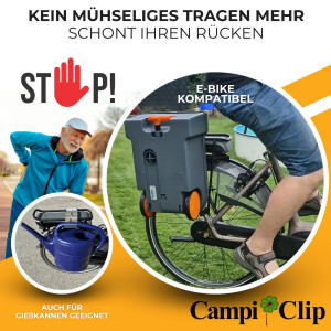 CampiClip TYP S – Stufenlos verstellbarer Halter mit Flügelschraube