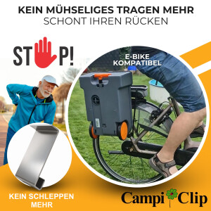 CampiClip TYP I – Kompakter Halter aus einem Stück Aluminium