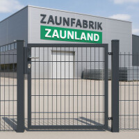 Drehflügeltor ZL 1 flügelig LW 1000 mm Pfosten 60 x 60 mm - Füllung 6-5-6 mm (OHNE Zaunanschluss)