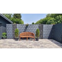 Mamorando Wind- und Sichtschutzstreifen Anthrazit RAL 7016 stabile 1,1 mm, Streifenlänge: 2530 mm